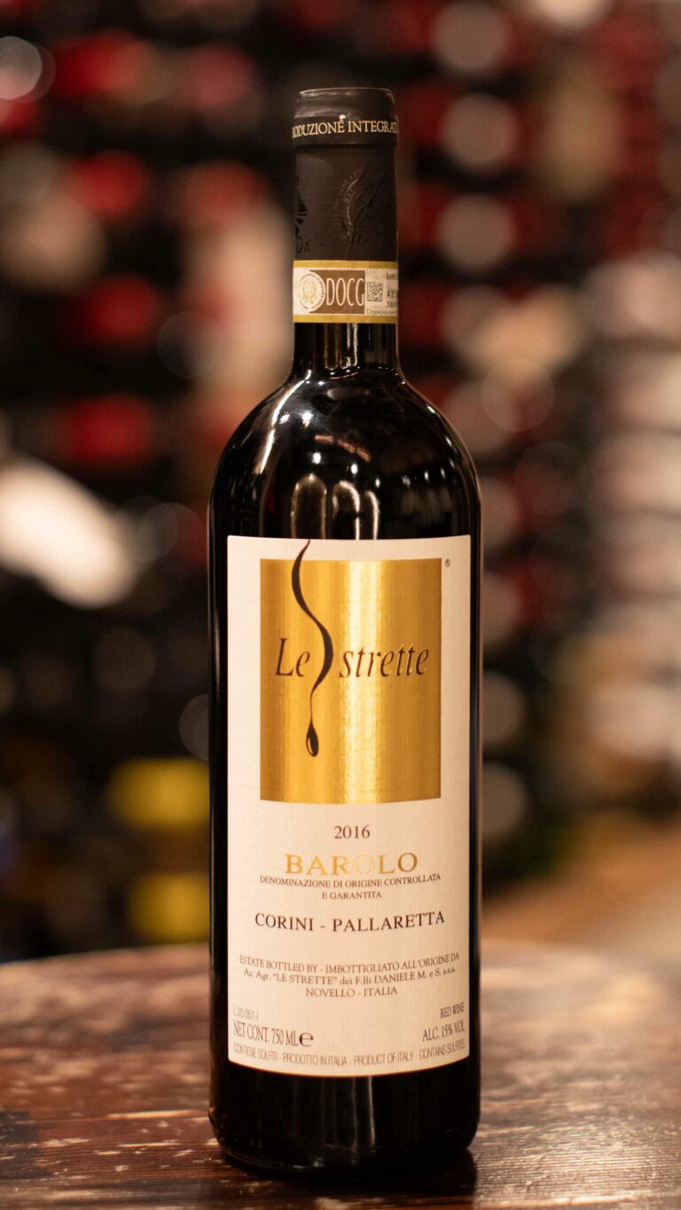 The Barolo Corini Pallaretta Le Strette Grand Cru 2016 - Complex on the nose, with distinctive notes of sweet spices, tomato skin and balsamic vinegar.