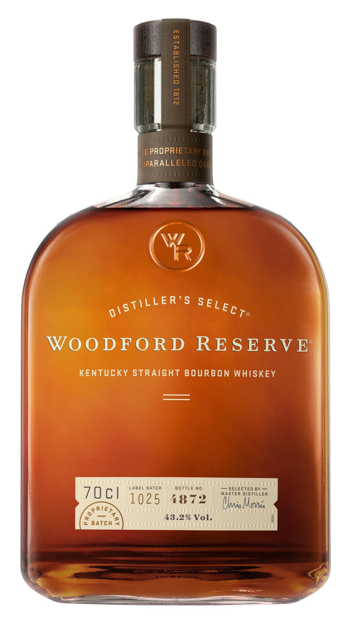 Woodford Reserve Bourbon Whiskey is a perfectly balanced, bold bourbon that delivers a rich symphony of dried fruits, dark chocolate, and toasted oak, finishing with a smooth, lingering warmth of cinnamon and caramel