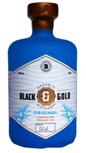 The Black and Gold Original Organic London Dry Gin is distilled from golden grain spirit and infused with a variety of organic, delectable botanicals.