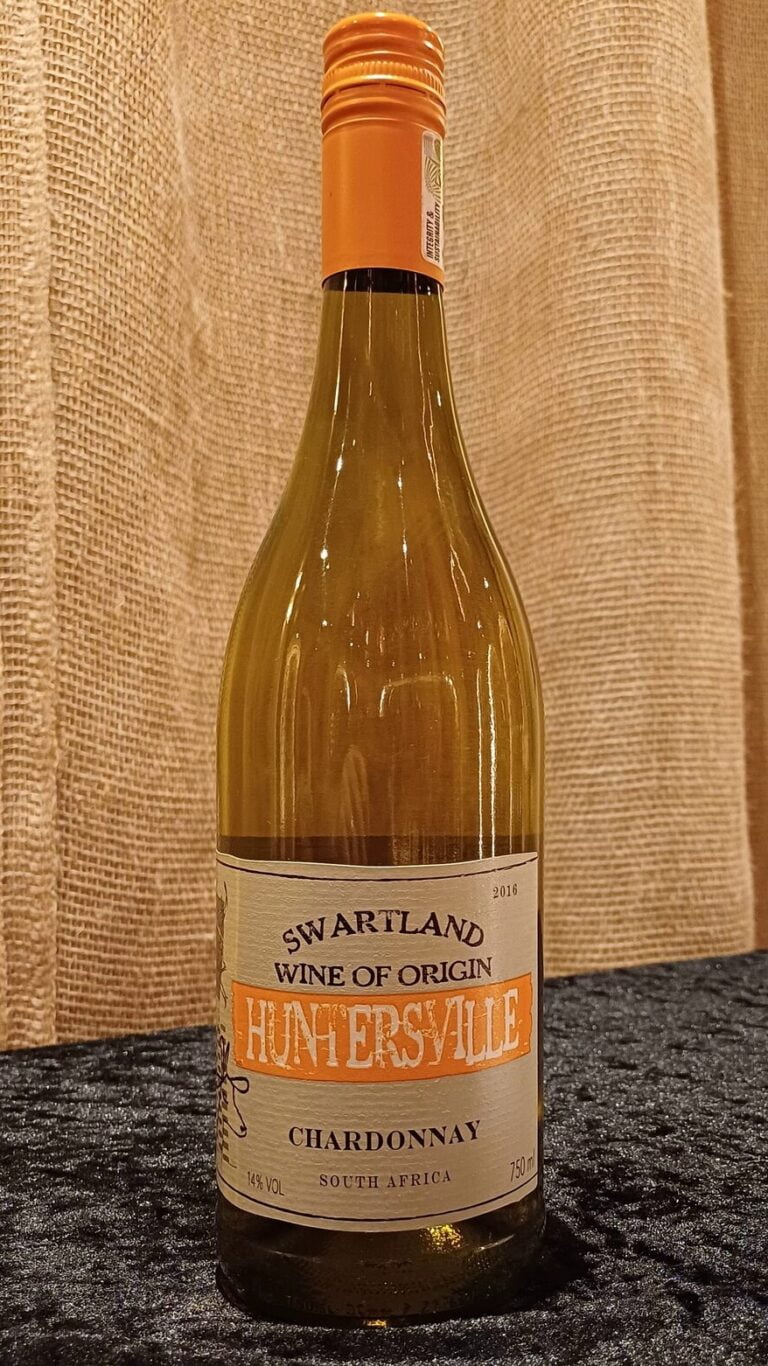 The Swartland Huntersville Chardonnay 2016 is known for its vibrant and fresh profile.