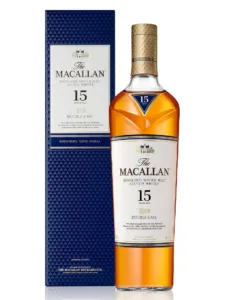 The Macallan 15 Year Old Double Cask Whisky is a beautifully balanced single malt that harmonizes the best of two worlds. This whisky is matured in a combination of American and European oak casks, both seasoned with Oloroso sherry, which imparts a rich and complex character.