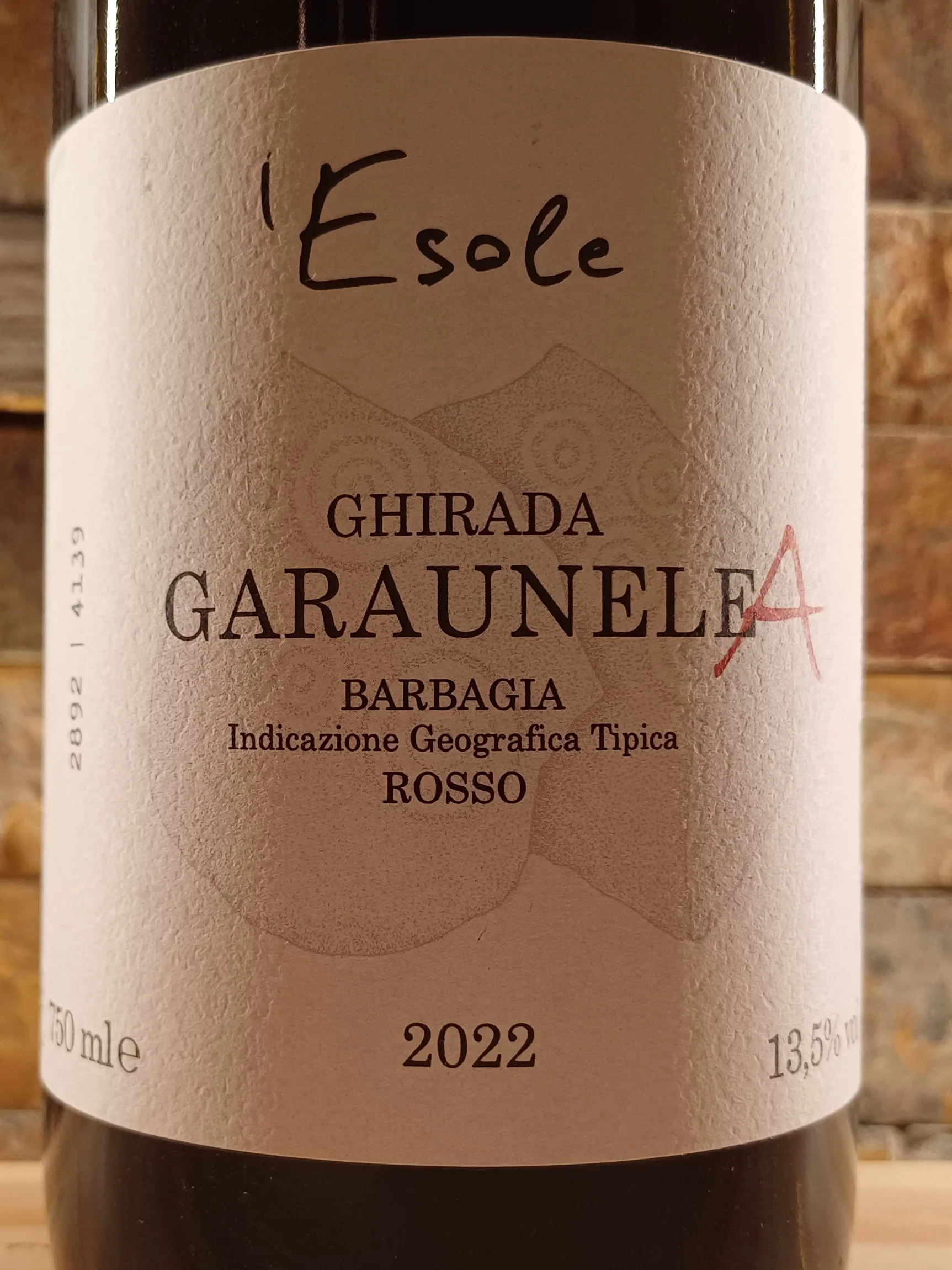 The Esole Barbagia Rosso IGT Ghirada Garaunela A 2022 is a captivating wine that showcases the unique terroir of Sardinia.
