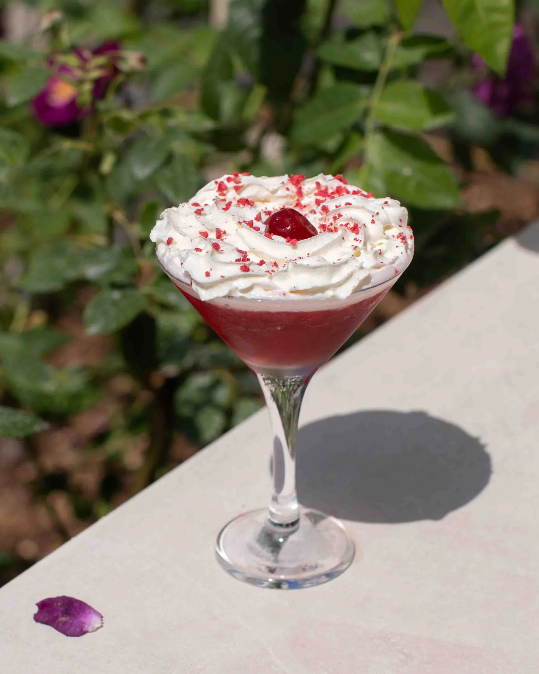 The Cherry Pie Cocktail is a rich, dessert-inspired sipper built around Old J Cherry rum, layered with vanilla vodka for a smooth, creamy backbone.