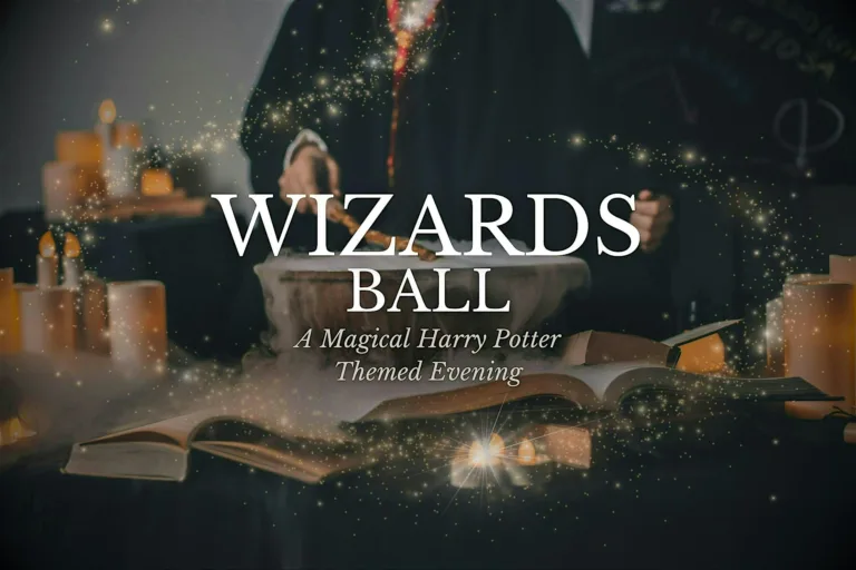 Step into a world of magic and wonder at our Wizards Ball. An enchanting evening inspired by the beloved wizarding world of Harry Potter. Gather your fellow witches and wizards and prepare for a spellbinding celebration filled with immersive décor and an atmosphere straight from the halls of Hogwarts.