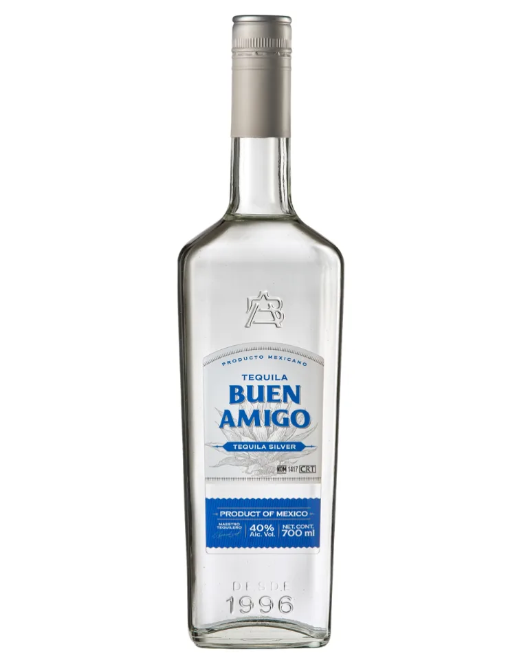 Buen Amigo Silver Tequila delivers a crisp, vibrant taste dominated by sweet cooked agave, zesty citrus, and subtle black pepper with a refreshingly smooth, clean finish.