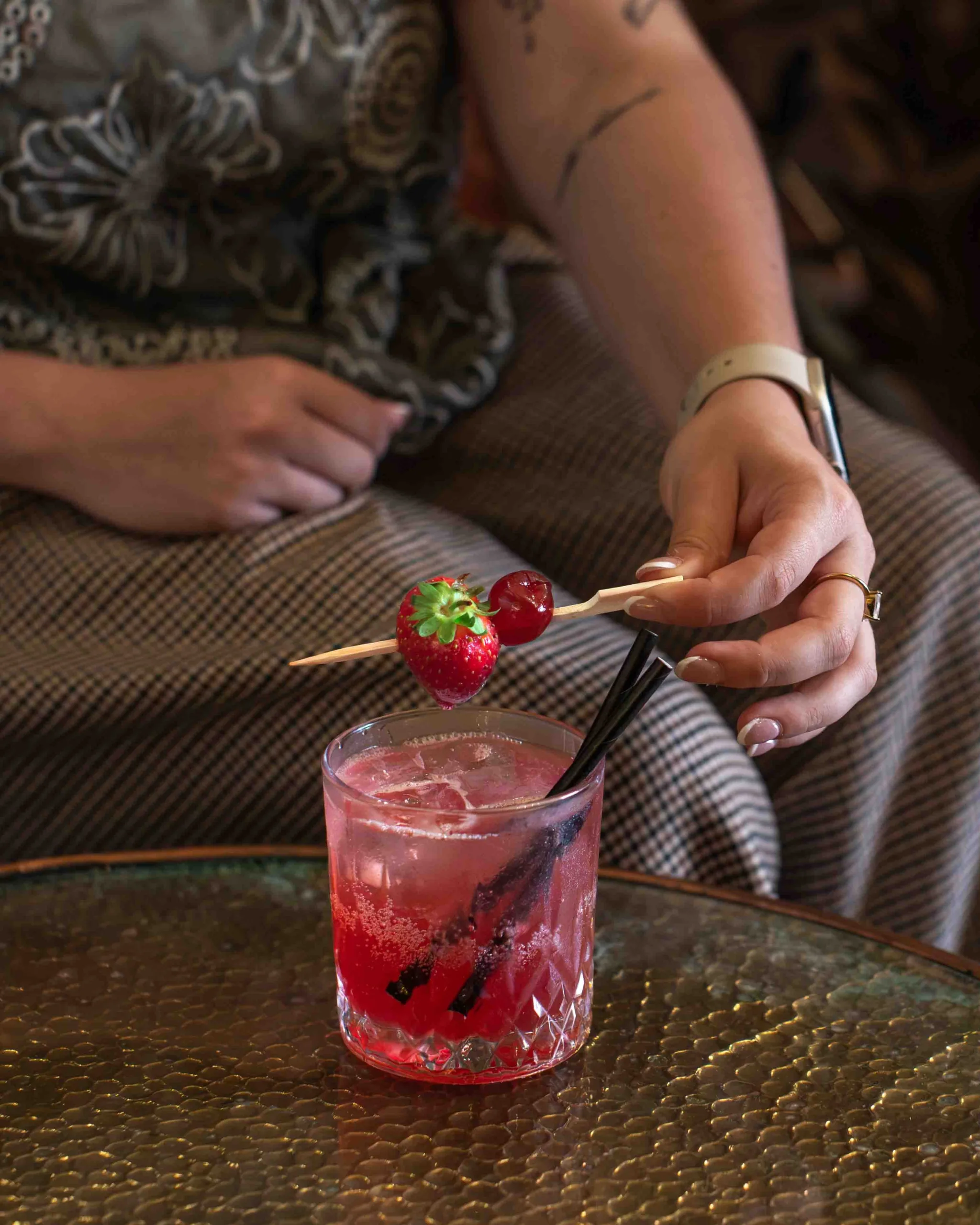 Cherry Daiquiri Cocktail lifted by dark cherry: sharp lime and sugar, ripe black cherry depth, and warm rum, hard-shaken and ice-cold, finishing short, clean and fruity.