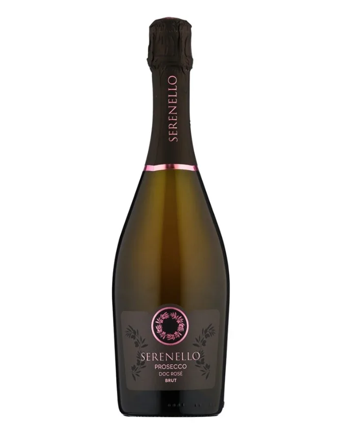 Serenello Extra Dry Prosecco Rose - A delicate pink Prosecco Rosé DOC from Veneto's Glera and Pinot Nero grapes: wild strawberry and floral aromas, red berry, citrus and peach flavours, fine bubbles and a fresh, well-rounded finish.