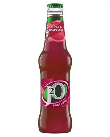 J2O Apple and Raspberry: a still British fruit blend of crisp apple and juicy raspberry, ruby-pink, fresh and lightly sweet, with soft berry tartness and a clean finish. A grown-up alcohol-free choice.