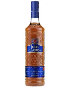 Jules Clairon Brandy: an oak-aged Napoleon French brandy with marzipan, dried fruit and ripe grape, warming black pepper, rich dates and candied fruit, finishing smooth with gentle oak and spice.