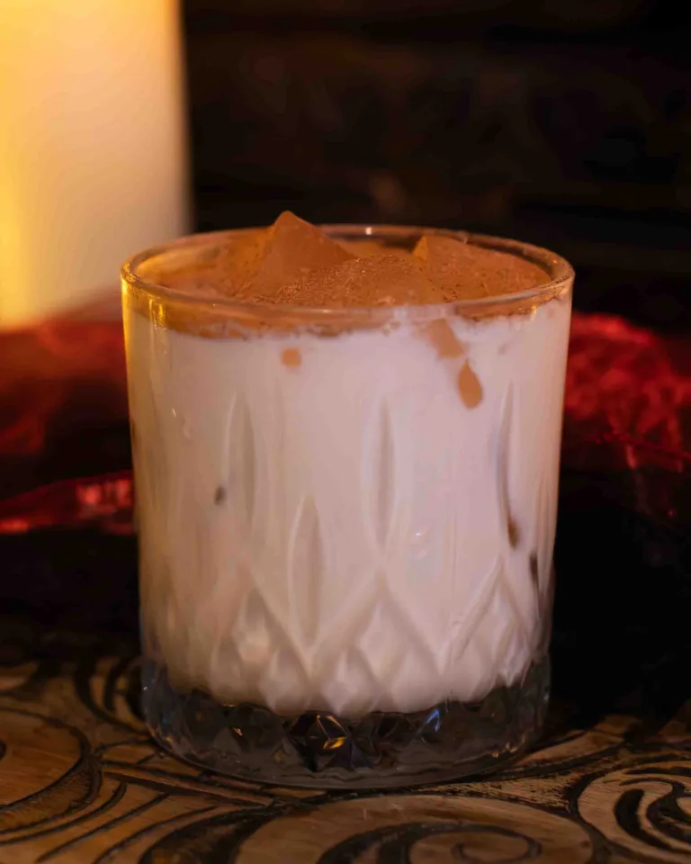 Velvet Temptation cocktail - A rich, dessert-style cocktail of vanilla vodka, Baileys, crème de cacao and double cream, finished with a pinch of salt for a silky, chocolatey, moreish sip with a savoury edge.