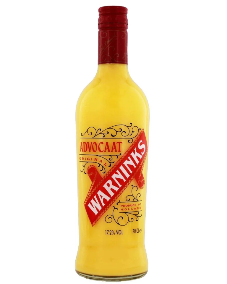 Warninks Advocaat: a rich Dutch egg liqueur of golden egg yolk, sugar, brandy and vanilla, thick and custard-smooth, with warm almond and caramel notes and a creamy, gently warming finish. Snowball ready.